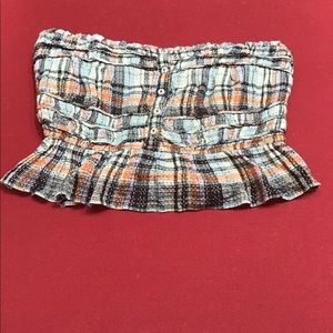 New Free People plaid cropped top